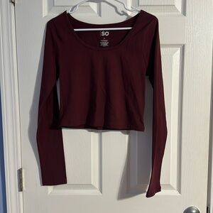 Long sleeve crop shirt